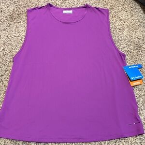 Columbia Women’s Tee Sleeveless Purple Size XL Chill River Tank II Top NWT